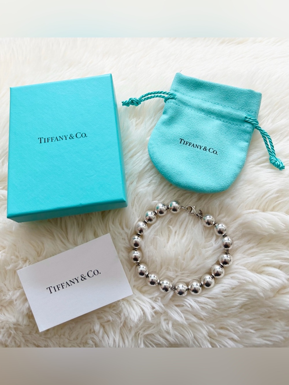 Tiffany & Co. HardWear Bead Bracelet, Medium, Silver (EUC)